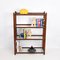 Mid-Century Italian Rattan Bookcase with 4 Crystal Glass Shelves, 1960s 8