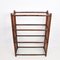 Mid-Century Italian Rattan Bookcase with 4 Crystal Glass Shelves, 1960s 3