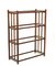 Mid-Century Italian Rattan Bookcase with 4 Crystal Glass Shelves, 1960s 7