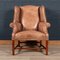20th Century English Sheepskin Leather Wingback Armchair, Image 3