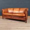 20th Century Dutch Three Seater Sheepskin Leather Sofa 3