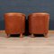 20th Century Dutch Sheepskin Leather Tub Chairs, Set of 2 4