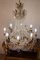 Lámpara de araña Imperio de hierro dorado y cristales, 8 velas, Imagen 3