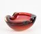 Mid-Century Italian Ruby Red Murano Sommerso Glass Bowl or Ashtray, 1960s 3