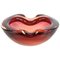 Mid-Century Italian Ruby Red Murano Sommerso Glass Bowl or Ashtray, 1960s 1