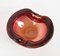 Scodella o posacenere Mid-Century in vetro sommerso rosso rubino, Italia, anni '60, Immagine 11