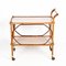 Mid-Century Italian Bamboo, Rattan and Formica Bar Serving Cart, 1950s, Image 4