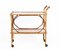 Mid-Century Italian Bamboo, Rattan and Formica Bar Serving Cart, 1950s 11