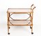 Mid-Century Italian Bamboo, Rattan and Formica Bar Serving Cart, 1950s 6