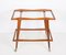 Mid-Century Italian Beech and Brass Serving Bar Cart by Cesare Lacca, Italy, 1950s, Image 4