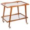 Mid-Century Italian Beech and Brass Serving Bar Cart by Cesare Lacca, Italy, 1950s, Image 1