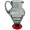 Italian Smoked and Red Glass Carafe by Napoleone Martinuzzi for Venini, 1930s, Image 6