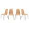 Italienische Mid-Century Stühle aus verchromtem Metall mit abnehmbarem Rattan & Korbgeflecht, 1970er, 4er Set 1