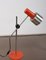 Lampada da tavolo Mid-Century regolabile in metallo arancione e alluminio di Bruno Gatta per Stilnovo, anni '60, Immagine 8