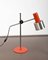 Mid-Century Adjustable Orange Metal and Aluminum Table Lamp by Bruno Gatta for Stilnovo, 1960s, Image 4