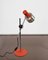 Mid-Century Adjustable Orange Metal and Aluminum Table Lamp by Bruno Gatta for Stilnovo, 1960s 7