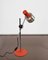 Mid-Century Adjustable Orange Metal and Aluminum Table Lamp by Bruno Gatta for Stilnovo, 1960s, Image 7