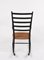 Mid-Century Scandinavian Black Wood Rocking Chair with Rope Seat, 1950s, Image 8