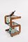 Italian Steel and Wood Bar Trolley with 3 Smoked Glass Shelves, 1970s 14