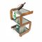 Italian Steel and Wood Bar Trolley with 3 Smoked Glass Shelves, 1970s, Image 18