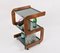 Italian Steel and Wood Bar Trolley with 3 Smoked Glass Shelves, 1970s 13