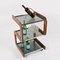 Italian Steel and Wood Bar Trolley with 3 Smoked Glass Shelves, 1970s, Image 10