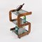 Italian Steel and Wood Bar Trolley with 3 Smoked Glass Shelves, 1970s 12