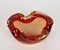 Mid-Century Italian Orange and Ruby Red Murano Sommerso Glass Ashtray, 1960s, Image 4