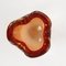 Mid-Century Italian Orange and Ruby Red Murano Sommerso Glass Ashtray, 1960s, Image 8