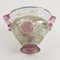 Jarrón A Scavo italiano Mid-Century de cristal de Murano rosa iridiscente, años 30, Imagen 6