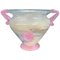 Mid-Century Italian Iridescent Pink A Scavo Murano Glass Vase, 1930s, Image 1