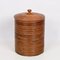 Mid-Century French Riviera Round Bamboo and Rattan Basket, Italy, 1960s, Image 11