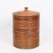Mid-Century French Riviera Round Bamboo and Rattan Basket, Italy, 1960s, Image 13