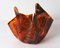 Mid-Century Italian Napkin-Shaped Tortoiseshell Acrylic Glass Centerpiece Bowl from Guzzini, 1980s 2