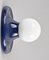 Mid-Century Italian Blue Metal Light Ball Sconce by Achille Castiglioni for Flos, 1960s 10