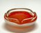 Mid-Century Italian Orange and White Murano Glass Bowl or Ashtray, 1960s, Image 9