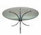Mid-Century Italian Chromed Steel Coffee Table with Round Smoked Glass Top, 1960s 4