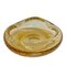 Mid-Century Italian Decorative Amber Yellow Sommerso Murano Glass Bowl, 1960s 16