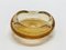 Mid-Century Italian Decorative Amber Yellow Sommerso Murano Glass Bowl, 1960s, Image 2