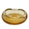 Mid-Century Italian Decorative Amber Yellow Sommerso Murano Glass Bowl, 1960s 9