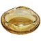 Mid-Century Italian Decorative Amber Yellow Sommerso Murano Glass Bowl, 1960s 1