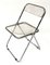 Clear Acrylic Glass Plia Folding Chairs by Giancarlo Piretti for Anonima Castelli, 1970, Set of 4 12