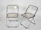 Clear Acrylic Glass Plia Folding Chairs by Giancarlo Piretti for Anonima Castelli, 1970, Set of 4 9