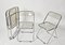 Clear Acrylic Glass Plia Folding Chairs by Giancarlo Piretti for Anonima Castelli, 1970, Set of 4 3