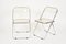 Clear Acrylic Glass Plia Folding Chairs by Giancarlo Piretti for Anonima Castelli, 1970, Set of 4 16