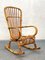 Mid-Century Italian French Riviera Rattan & Bamboo Rocking Chair, 1960s 4