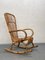Mid-Century Italian French Riviera Rattan & Bamboo Rocking Chair, 1960s, Image 2