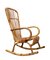 Mid-Century Italian French Riviera Rattan & Bamboo Rocking Chair, 1960s 11