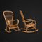Mid-Century Italian Rattan & Bamboo Rocking Chairs, 1960s, Set of 2 8