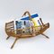 Mid-Century Italian French Riviera Bamboo & Rattan Magazine Rack, 1960s 8